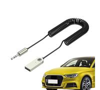 Générique Adapter Auto - Metallgehäuse 5.2 Chip, Aux Empfänger, Wireless Audio Receiver Klinke Musik Streamen, Freisprechanlage Mikrofon USB | Für KFZ Lautsprecher Handy