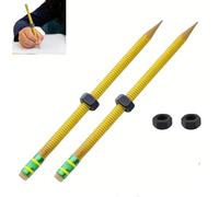 Générique Adhd Pencil -Threaded Pencil for Adhd, Silent Sensory Tool Stress Relief with Nut, Threaded Fidget Pen for Anxiety,School,Office,Home (2 Pcs)