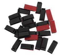 Générique Adhésifs Noir 25 Clips pour Gestion des Câbles en Plastique Acrylique Organisateur Léger Fixation Facile pour Bureau et Maison pour Câbles Électriques