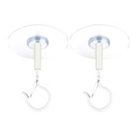 Générique Adhesive Ceiling Hooks, 2pcs Self-Adhesive Safety Ceiling Hanger, PVC, Metal Material, Windproof Wall Hooks for LED Light Strips, Banners, Small Lights, Wind Chimes, 2.9x6x6.5cm