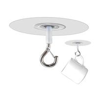 Générique Adhesive Ceiling Hooks, No Hole Adhesive Ceiling Hooks For Hanging Light Plants, Self- Water Resistant Hookss For Ceiliing, Sticky Eye Hook's Hanging Mobile Curtain Wind Chimes, Decor