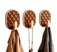 Générique Adhesive Hooks Wall Mount - No Drill Hanging Solution for Home Use | ABS Base with Strong Sticky Backing, Tool Free Installation, Organizer Hooks for Kitchen Bathroom Entryway