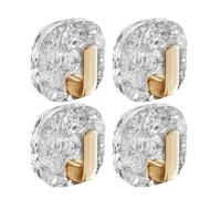 Générique Adhesive Towel Hooks (4-Pack) - Waterproof Wall Hooks With Modern Water Wave Texture For Bathroom, Shower, And Kitchen Organization