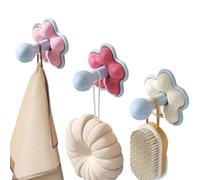 Générique Adhesive Wall Hooks - Heavy Duty No Drilling Organizer Hanger, 2.32x1.77 inches Strong Self Adhesive Wall Hooks, Shower Walls Organizer Hook for Towels Coats Hats Keys Bags Bedroom