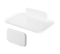 Générique Adhesive Wall Shelf, Kitchen Hangable Foldable Rack, Multifunctional Wall-Mounted Organizer, Space-Saving Storage Solution for Bedroom, Living Room, Bathroom, Dorm, Apartment