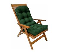 Générique Adirondack Coussin de Chaise de Jardin, Coussin de Chaise à Bascule à Dossier Haut Coussin de Salon Capitonné pour Patio Intérieur et Extérieur à Dossier Haut (Vert)