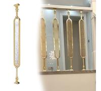 Générique Adjustable Aluminum Alloy & Glass Stair Balusters - 6 Pcs Indoor Railing Spindles for Staircase, Modern Design with Angle Adjustable Top & Bottom, Clear Finish