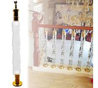 Générique Adjustable Glass Stair Balusters - 6 Pcs Transparent Spindles for Staircase Railing - Indoor Stairway Posts - Modern Safety Columns for Elegant Home Design