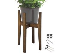 Générique Adjustable Plant Stand - Bamboo, Expandable Pot Holder