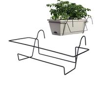 Générique Adjustable Railing Flower Box Hangers - Insert-Type Window Box Brackets for Balconies | Heavy-Duty Metal Support Frames for Decks, Fences & Windoŵsills (No Drilling)