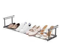 Générique Adjustable Shoe Rack Organizer, Expandable Cabinet Shelf Storage, Space-Saving Tier Design, Sturdy Non-Slip Frame, Ideal for Behind Door Areas, Apartment Living, Bedroom Closets
