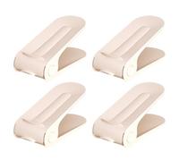 Générique Adjustable Shoe Stacker, 4 Pieces Double Layer Shoe Slots, 980g, Under Furniture Organisation, Space-Saving Storage Racks for Closet, Floor, Bed, Gym, Garage, Bathroom, RV, Dresser