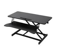 Générique Adjustable Standing Desk Converter, Height Adjustable Desks Riser, Manual Pneumatic Lift Workstation with Keyboard Tray, Ergonomic Laptop Table for Home, Classroom, and School Use