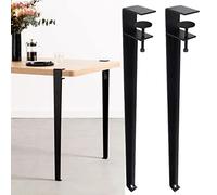 Générique Adjustable Table Legs, Removable Iron Metal Furniture Legs for Coffee Table, Bench, Console Table, Perforation-Free Design, 28 inch