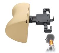 Générique Adjustable U-Shaped Car Headrest Pillow, 180° Head Neck Ergonomic Design Pillow, Comfortable Softness Car Seat Headrest for Travel Sleeping (Cloth-Beige)