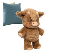 Générique Adorable Animal en Peluche De Vache Poilue Qui Court, Peluche Douce De Vache des Highlands, Délicat Et Texturé, pour Soulager Le Stress, comme Cadeau d'anniversaire
