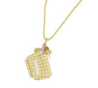 Générique Adorable collier à pendentif en tissu, de rangement multifonctionnel pour écouteurs, design compact, idéal pour les créateurs de tendances, à breloques polyvalent pour bijoux