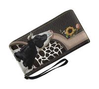 Générique Adorable Cow Print Wallet, Cow Wallets for Women, Cute Cow Print Soft Credit Card Holders, Stylish Money Purse for Ladies and Girls, Perfect Accessory for Fashionable Everyday Use