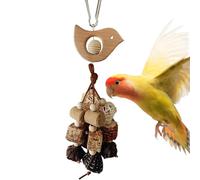 Générique Adorable Parakeet Cage Accessories, 10.63x2.76x1.57 inches Natural Wooden Bird Chew, Hanging Cockatoo Toy for Cockatiel, Sun Conure, Lovebird, Small Macaws