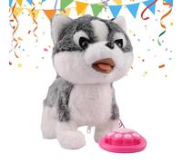 Générique Adorable Robot Chien - Jouet Westie Amusant | Capteur Tactile & Imitation Sonore | Action Langue Léchante Réaliste, Inclus Laisse avec Télécommande, Peluche Électronique Douce pour