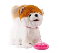 Générique Adorable Robot Chien - Jouet Westie Amusant | Capteur Tactile & Imitation Sonore | Action Langue Léchante Réaliste, Inclus Laisse avec Télécommande, Peluche Électronique Douce pour