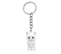 Générique Adoreble Kitten Key Ring - Tiny Pet Figurine Smooth Silicone Texture, Playful Charm Secure Lobster Clasp Attachment, Collectible Animal Trinket | Handbag Keys School Bag Event Favor