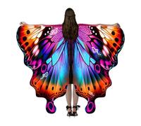 Générique Adult Butterfly Wings - Polyester Halloween Cape Shawl | Women’s Cosplay Costume Dress Up Wrap, Lightweight Stage Performance Cloak for Role Play, Masquerade Party Festival Fancy Dress