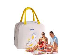 Générique Adult Lunch Box - Cartooned Lunch Bag, Tiffin Box with Smooth Zipper, Insulated Tote with Wear-Resistant Cloth, Food Bags, Portable Snack Holder for Work School Picnic and Travel