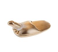 Générique Adulte hommes et femmes mode couleur unie créativité drôle modélisation coton pantoufles Sexy appel or estampage plat pantoufles (Gold, One Size)