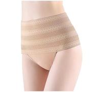 Générique Adulte String Haute Grande Dos en T sous Vêtements Très Élastiques Sculptant Corps Femmes Slips Mise Forme Culottes Fille Culotte Invisible Femme Boxer Menstruelle Culotte Sexy (Beige, L)