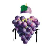 Générique Adults Fruit Cosplay - Grape Outfit, Joke Food Costume with Hat for Women Men, Birthday Party Accessory with Purple Design, Performance Wear, Comedic Suit for Elderly Friends and Event Fun