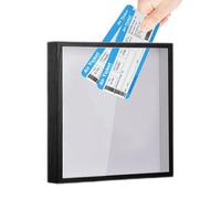 Générique Adventure Archive Shadow Box - Ticket Keepsake Display, Wooden Memory Organizer | Concert Souvenir Collection Frame, Airline Postcard Storage Showcase During Holiday Journeys