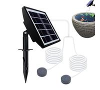 Générique Aérateur Solaire pour Bassin - avec Batterie 2000mAh et Faible Bruit pour Extérieur,Pompe à Air Solaire - pour Aquarium, Culture, Jardin, Cour, pêche en Plein