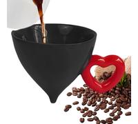 Générique Aesthetic Mug - Ceramic Heart Handle Drinkware, 120ml Mini Tea Mug with Cute Design, Charming Heart Handle Design, Portable Cup for Holiday, Party Favors, Home Decor, Office, and Travel Use