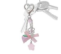 Générique Aesthetic Set, Stylish Key Ring, 3.74x0.67in Trendy Pendant, Lightweight Accessories Design, Secure Keys Holder for Women, Girls, Backpack Purse Bag, Presents