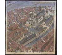 Générique Affiche 70 x 77 cm Notre-Dame de Paris sur l'Île de la Cité par Jean-Claude Golvin
