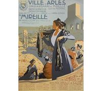 Générique Affiche Ancienne Leo LELEE, Art Mural Vintage, Ville d'Arles, 4 Tailles Disponibles de 30x21 cm à 100x71 cm, Papier Satiné 190g/m2 (57x80cm)
