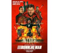 Générique Affiche Cinéma Originale Petit Format - Running Man (format 40 x 53 cm Roulée) Edgar Wright - Glen Powell - Année 2025