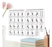 Générique Affiche De Yoga Sur Chaise | Guide de fitness assis pour débutants - Tableau Décoratif Mural de Pilates,pour Maison Bureau Salle de Sport Chambre Appartement Dortoir Yoga Pilates