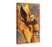 Générique Affiche en toile de dessin animé Naruto Bijuu Kurama Kyuubi, décor de chambre à coucher, bureau, dortoir, cadeau, Art mural mignon Encadrée 40x60cm