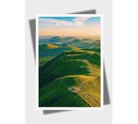 Générique Affiche murale deco - voyage - Auvergne, Puy de Dome, France - art moderne, cadeau, poster, impression, illustration - JLprint (A1-59,4 x 84 cm)