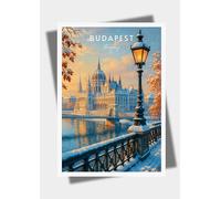 Générique Affiche murale deco - voyage - Budapest, Hongrie, Europe - art moderne, cadeau, poster, impression, illustration - JLprint (A1-59,4 x 84 cm)