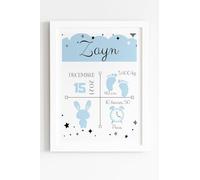 Générique Affiche personnalisée de naissance avec cadre