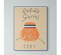 générique Affiche Roland Garros 1981 Reproduction sur Papier 300 GR Format 50x70 cm