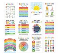 Générique Affiches Apaisantes Pour Salle De Classe - 12 Pièces Tableau Des Émotions Coin Calme Pour - Décor Bureau Pleine Conscience Pour Psychologues Thérapeutes Enseignants École Maison