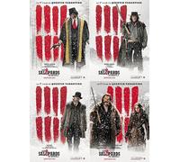 Générique Affiches Cinéma Originales Petit Format - Les 8 Salopards (format 40 x 53 cm Roulées) Quentin Tarantino - Année 2016 (Lot De 4 Affiches)