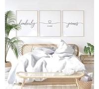 Générique Affiches Prénom (lot de 3) | 40 cm x 50 cm | Cadeau Personnalisé | Idée Cadeau | Posters Prénoms Couple | Personnalisables | Décoration Murale pour Chambre (M)