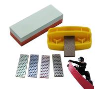 Générique Affûteur De Carres De Ski - Métal Ergonomique Antidérapant | Kit D’Affûtage Multi-Angle avec Pierres pour Ski Snowboard Entretien Matériel Sports D’Hiver Famille Passionnés
