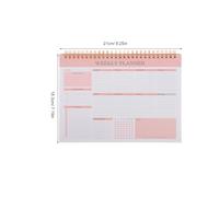 Générique Agenda de Bureau Hebdomadaire B5 à Spirales Bloc-Notes de Planification Hebdomadaire Non Daté pour Gestion du Temps et Organisation Personnelle