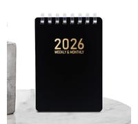 Générique Agenda Journalier | Carnet à Anneaux 2026,Format Poche 74x105 mm Carnet Dated Souple pour Études Travail Bureau